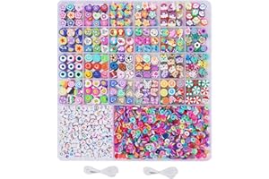 Minnhua 2300 Piezas Kit Pulseras para Hacer Niña, 26 Estilos Cuentas para Pulseras, Abalorios Pulseras Niñas con Cordón Elástico para DIY Joyas Pulseras Manualidad