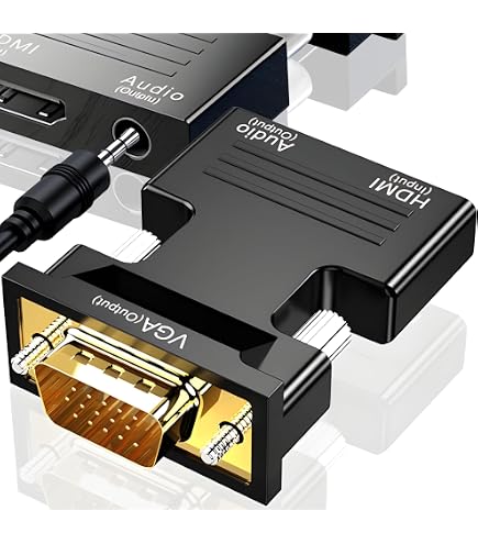 Câble HDMI Vers VGA J&D - Adaptateur 1080p Pour PC, TV, Projecteur (2m, Noir)