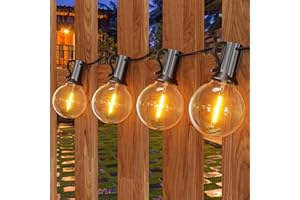 Yeeklab 30M Guirlandes Lumineuses Guirlandes Extérieures, Imperméable Guirlande Lumières Extérieur avec 50+2 G40 LED Ampoules, Chaîne Lumiere Exterieur pour Jardin, Porche