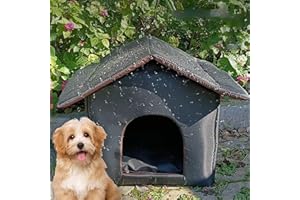 pologmase Cat House For Outdoor, Cat Tent Outdoor, Waterproof Cat Shelter, Outdoor House For Feral Cat Dog, Cat House With Water-Resistant Oxford Cloth Roof Stray