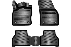 ELMASLINE Juego de alfombrillas de goma 3D para VW Caddy 5 (V) 2020-2026, borde extra alto de 5 cm