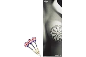 Smartpeas Długa i bardzo długa mata do rzutki z nylonu i poliestru z rzutkami Oche - stalowa mata do rzutki z oficjalnymi odstępami - mata do rzutki używana jako