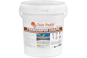 Tecno Prodist TERMOIMPER CHAPA 7,5 Litros (BLANCO ÓPTICO) Pintura al agua Aislante Térmico Exterior – Especial acero, chapa galvanizada y terrazas – Aísla calor y frio
