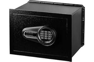 Genie Hand | Cassaforte Motorizzata a Muro Piccola Cassetta di Sicurezza con Codice a Combinazione e Chiave a Croce Casseforti per Soldi