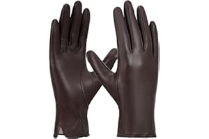 GSG SINCE 1998 Women’s Leather Driving Gloves – Chrome-Free Sheepskin, Touchscreen Compatible, Warm Wool or Fleece Lined Winter Gloves W24005