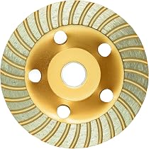 Diamanttrennscheibe 125 Beton Diamant Schleifteller Topfscheibe Für Beton - 6 Größen (100-230mm) Mit BÜW, Perfekt Für Steinschleifer Diamant-Topfscheibe Für Winkelschleifer