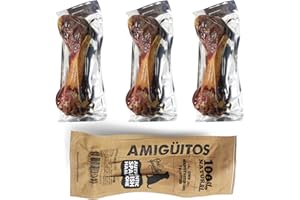 BPS BUENA PET SHOP 3 Pcs Hueso Jamon para Perros Natural al Vacio Grande Fortalecedor de Dientes Stick Dental Dog Snack 20 cm (Cada Unidad 340-350g) BPS-7613 * 3