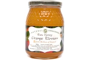 THE RAW HONEY SHOP RAW NATURAL HIVE PRODUCTS Rossend's Raw Orange Blossom Honey |Pure, Unpasteurised |Single Origin |The Raw Honey Shop |(1kg)