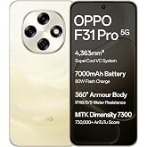 Oppo F31 Pro 5G (Desert Gold, 8GB RAM, 256GB Storage) with No Cost EMI/Bank Offers
