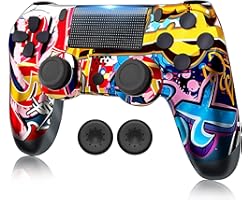 RIIKUNTEK Wireless Controller for PS4, Bluetooth Controller for Playstation 4 Control, Dual Vibration, Touch Pad, Six-Axis Se