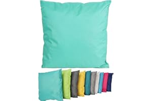 ‎COEN BAKKER Coen Bakker Outdoor Lounge Kissen 45x45cm Dekokissen Inkl. Füllung Wasserfest Sitzkissen Garten Stuhl Lotus Effekt, Farbe:Aqua
