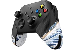 eXtremeRate PlayVital Anti-Skid Sweat-Absorbent Controller Grip for Xbox Series X/S Controller, Professional Textured Soft Rubber Pads Handle Grips for Xbox Series X/S - The Great Wave Off Kanagawa