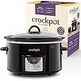 Crock-Pot Olla digital de cocción lenta | 3,5 L (3-4 personas) | Temporizador programable con cuenta atrás | Enchufe UE de 2 
