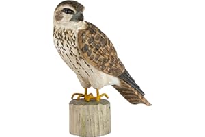 ‎WILDLIFEGARDEN WILDLIFEGARDEN Wildlife Garden WG462 DecoBird Merlin - Handgeschnitzter Dekorative Vogel aus Holz - Große Europäische Vögel