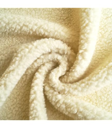 Molleton Volumineux En Laine De Mouton - 150g/m², 1,5m Large, Naturel, Pour Rembourrage Peluches Ou Coussins