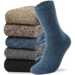 5 Paires De Chaussettes Thermiques Homme MOSOTECH – Taille 39-45, Doublure éponge, Chaudes Et Respirantes Pour L'hiver
