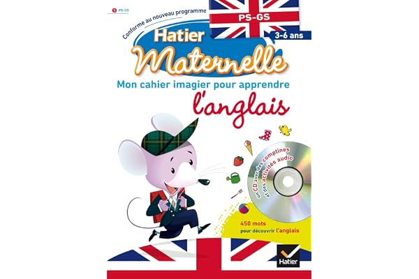 Mon cahier imagier pour apprendre l'anglais: PS-GS, 3-6 ans