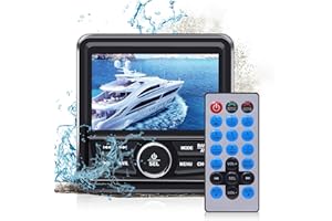 Geloo Marine Boot Stereo Radio Wasserdicht, MP5 Multimedia-Player mit 4.1” LED Digital Display, AM/FM Radioempfänger Universal für Boote, Yachten BZRs und Golfwagen, ATVs