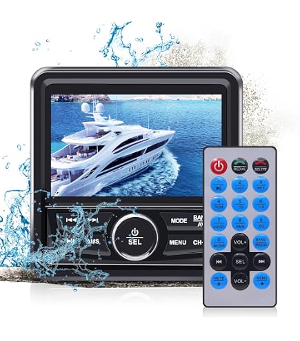 Radio Marine Bluetooth 12V étanche – MP5, écran Tactile, Alliage Aluminium, Son FLAC Sans Perte Pour Yacht, Camping-car