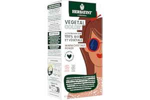 Herbatint Vegetal Color - Coloration végétale 100% naturelle et bio, WARM CHESTNUT POWER - Châtain Chaud 100 grammes