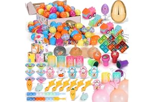 OGNI ORA 60 PCS Prefilled Easter Eggs with Toys and Surprises for Kids, 59 PCS 2.4in Colourful Eggs + 1 PC 3.15in Golden Eggs Filled with Gifts for Easter Basket, Easter Party Favours, Easter Egg Hunt Gift