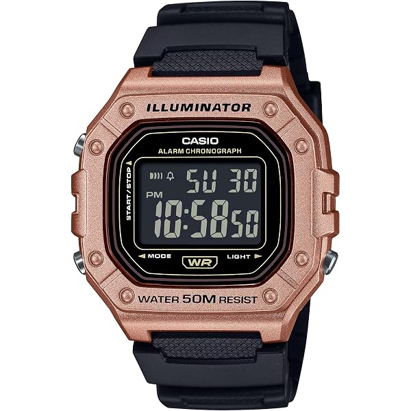 Casio Montre Mixte Analogique Quartz W-218HM-7AVEF Avec Bracelet En Résine