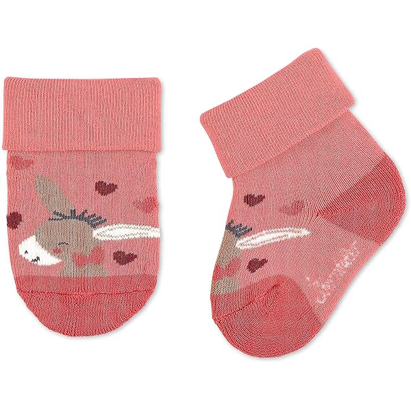 Sterntaler Baby Hausschuh-Socken FLI AIR – Dunkeltürkis, Größe 22, Mit Sternen-Motiv