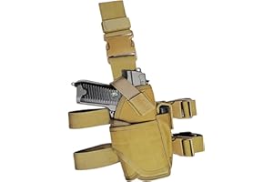 Peminkoo Fondina per coscia, fondina tattica per pistola da coscia per destrimani, con imbracatura per coscia e tasca per caricatori