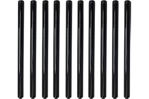 LHFACC 1/2 Inch Mallealbe Cast Iron Pipe, Pre Cut, Industrial Steel Black Fits Standard One Half Inch Black Threaded Pipes Nipples and Fittings, Build Vintage DIY Furniture, 10 Pack (12 Inch Length)