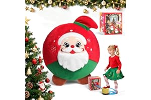 ADUSRIZ Adventskalender Füllung 2025 Kinder, Weihnachtsmann Aufblasbarer Weiche Plüsch Ball für Kinder, Weihnachten Geschenke Toddler, Weihnachten Plüsch Spielzeug Geschenke ab 3 4 5 6 Jahre Jungen Mädchen