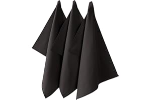 ‎REDBEST REDBEST Geschirrtuch, Küchentuch 3er-Pack Seattle, 100% Baumwolle anthrazit Größe 50x70 cm - saugstarke, strapazierfähige Qualität, mit Aufhängung (weitere Farben)