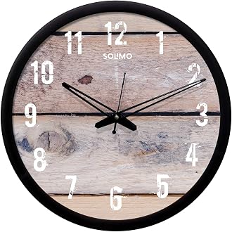 Amazon Brand - Solimo 12-Inch Wall Clock - Designer (Si...