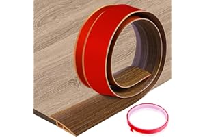 YOUSHANGRO Barre de Seuil Adhésive PVC, Profil de Transition pour Rattrapage de Dénivellation, Jonction entre Sols et Portes Hauteur Réglable，Rampe de Seuil Bandes de Transition Sol