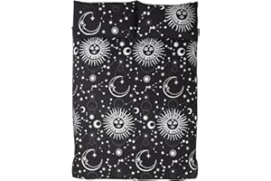 Rapport Home Celestial Duvet Cover Bed Set, Polycotton, Black, 2 pcs , Single