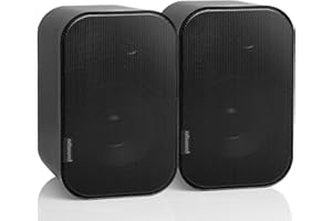 Artsound UNI30, Ensemble de 2 Enceintes passives, Enceinte HiFi 2 Voies, 20-60 Watts, Support Mural avec Articulation à rotule, Convient pour des espaces jusqu'à 40 m² tels Que Cuisine, café,