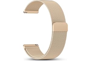 Mastten Metall Armbänder für Garmin Vivoactive 6 5 3 Armband - Galaxy Watch 7 6 FE Active/3 41mm Armband - Garmin Venu/Venu 2 Plus Band, Uhrband 20mm für Edelstahl Magnetarmband Damen Herren, Rosegold