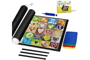 Celawork Jigsaw Mat 1000 Pieces | Puzzle Mat set include storage bag &sorting trays & mini pump & elastic band | suitable for 1000 500 puzzle | Works with Jigsaw Board