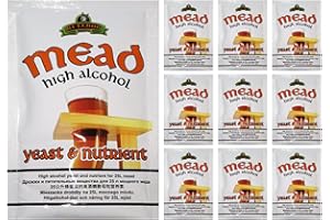Hugbert Bulldog Mead Yeast Nutrient für schnelle Gärung von Met - Perfekt für Rot- und Weißmet - Alkoholtoleranz bis zu 16-17% - Für bis zu 25L Ansatz - 10 Stück