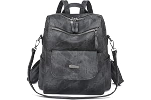 Puwuzixi Frauen Rucksack Wasserdicht Anti-Diebstahl Leichtgewicht PU Mode Reisen Mehrzweck Cabrio Geldbörse Umhängetasche Handtasche Rucksack