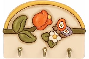 THUN Appendichiavi con 3 ganci in ceramica Country