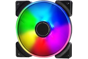 Fractal Design Prisma AL-14 – 140mm Silent computer Fan - PWM Control - Six LEDs - ARGB - Optimized for Silent Computing and High Airflow - LLS Bearings - TripWire Technology - RGB (1-pack)