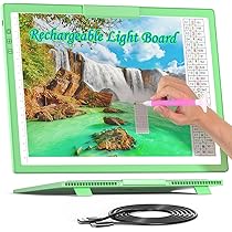 Honesorn Rechargeable A4 Copy Tracing Light Pad With Type-C Port, Ultra-Thin Diamond Painting Light Board, Led Light Table For Weeding Vinyl, Dimmable Tracing Light Box For Artists, Teens, Black