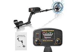 GJCrafts Detector de Metales para Adultos y niños, Vástago de Longitud Ajustable(31.1-43.7pulgada), Ligero y Conveniente, Detector de Metales Oro con Bobina Impermeable Profesional de 8 Pulgadas