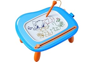 KOKODI Spielzeug ab 1 2 Jahr, Magnetische Zeichentafel Schreibtafel für Kinder, Montessori Spielzeug ab 1 2 3 Jahre alte Babyjungen Mädchen Geburtstag Ostern Geschenke, Blau