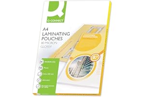 Q-Connect A4 80 Micron Laminating Pouch (Pack of 100)