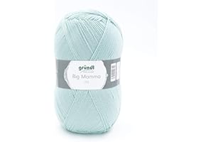 Gründl Big Mamma uni (lana per maglieria, set per uncinetto, filato per maglieria e uncinetto effetto lana, 100% poliacrilico, 400 g / 1040 m, spessore del ferro: 3,5-4,5, 1 x 400 g), Mint
