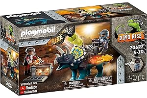 Playmobil 70627 Triceratops et Soldats- Dino Rise- Dino Rise- Dinosaure tricératops