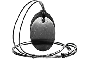 SHUNGITE UK Shungite - Colgante de protección personal para hombre y mujer, color negro