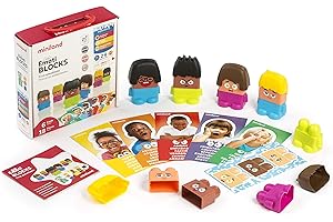 Miniland 32350 Emotiblocks podstawowe emocje, wielokolorowe