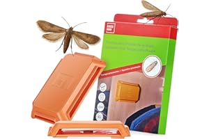SWISSINNO Trampa de Monitoreo para Polillas de la Ropa - Detección Temprana en Armarios - Adhesiva con Feromona Atrayente - 2 Unidades